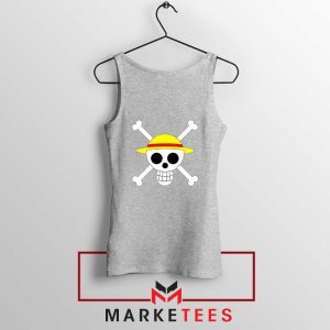 Jolly Roger Manga Character Grey Tank Tops