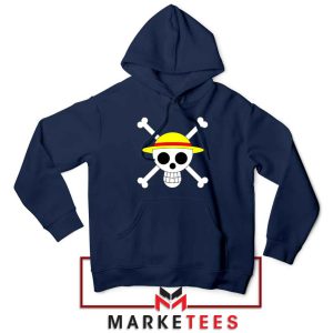 Jolly Roger Manga Character Navy Hoodie