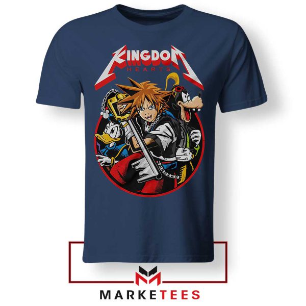 Kingdom Hearts Characters New Navy Tshirt