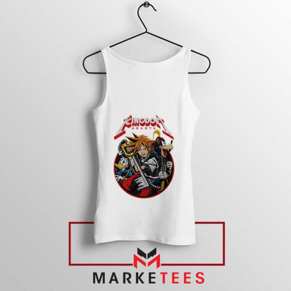 Kingdom Hearts Characters New White Tank Top