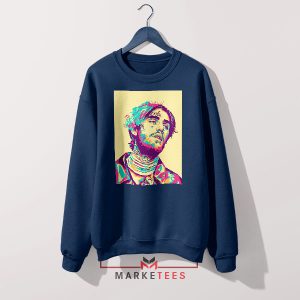 Lil Peep Merch Art Last Words Navy Sweatshirt