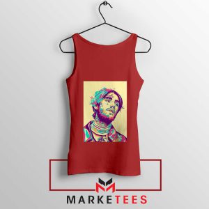 Lil Peep Merch Art Last Words Red Tank Top