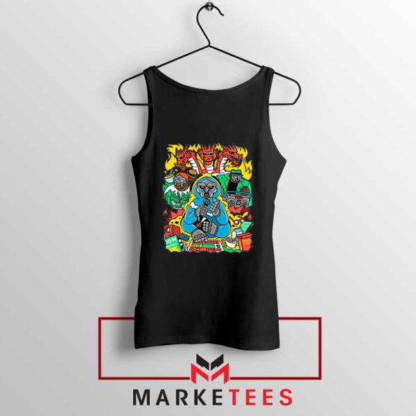 MF Doom Face Characters Black Tank Top