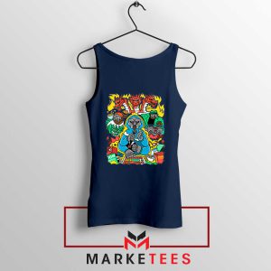 MF Doom Face Characters Navy Tank Top