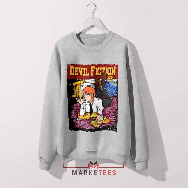 Makima Chainsaw Man Mia Wallace Grey Sweatshirt