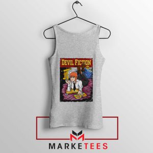 Makima Chainsaw Man Mia Wallace Grey Tank Top