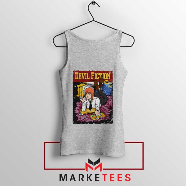 Makima Chainsaw Man Mia Wallace Grey Tank Top