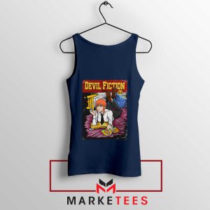 Makima Chainsaw Man Mia Wallace Navy Tank Top