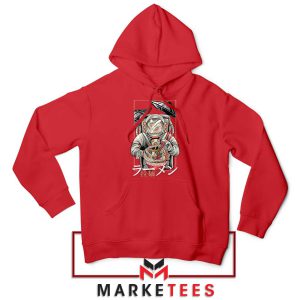 NASA Japanese Dish Noodle Red Hoodie