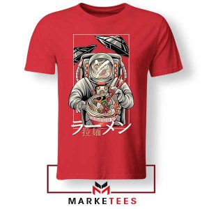 NASA Japanese Dish Noodle Red Tshirt