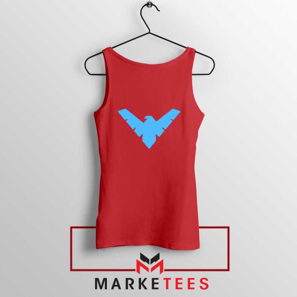 Nightwing Logo Batman Characters Red Tank Top