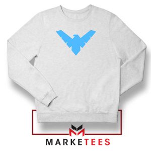 Nightwing Logo Batman Characters White Sweatshirt