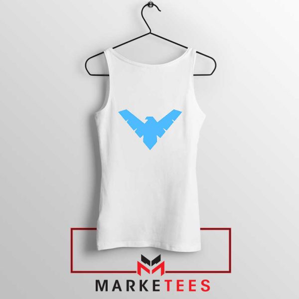 Nightwing Logo Batman Characters White Tank Top