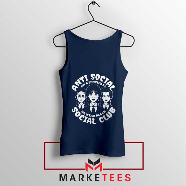 On Wednesdays We Wear Navy Tank Top