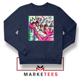 Pink Panther The World Is Your Navy Sweatshirt