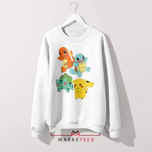 Pokemon GO Fun Character White Sweatshirt