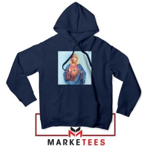 Saint Jesus Taylor Swift Paint Navy Hoodie