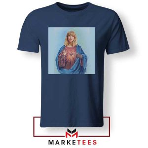 Saint Jesus Taylor Swift Paint Navy Tshirt