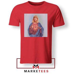 Saint Jesus Taylor Swift Paint Red Tshirt