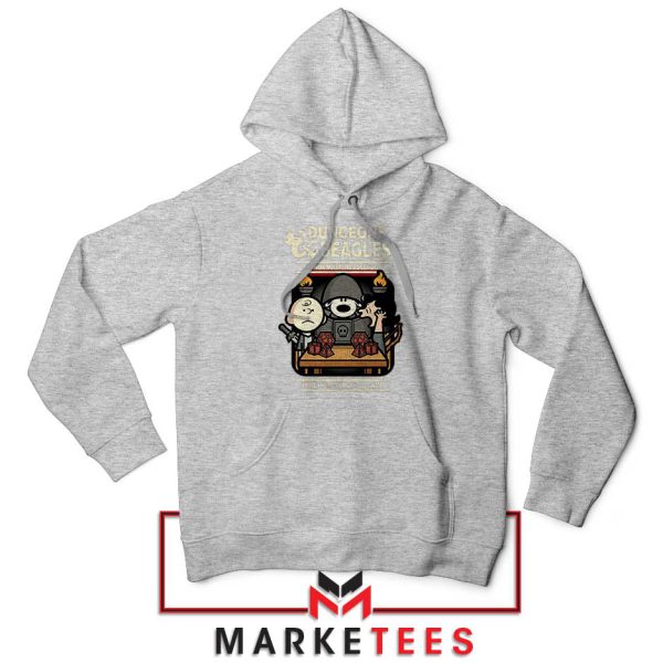 Snoopy Inspired Peanuts DnD Game Grey Hoodie