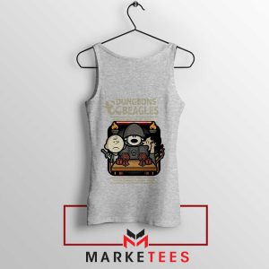 Snoopy Inspired Peanuts DnD Game Grey Tank Top