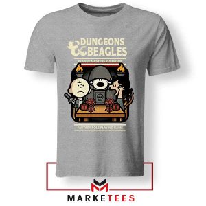 Snoopy Inspired Peanuts DnD Game Grey Tshirt