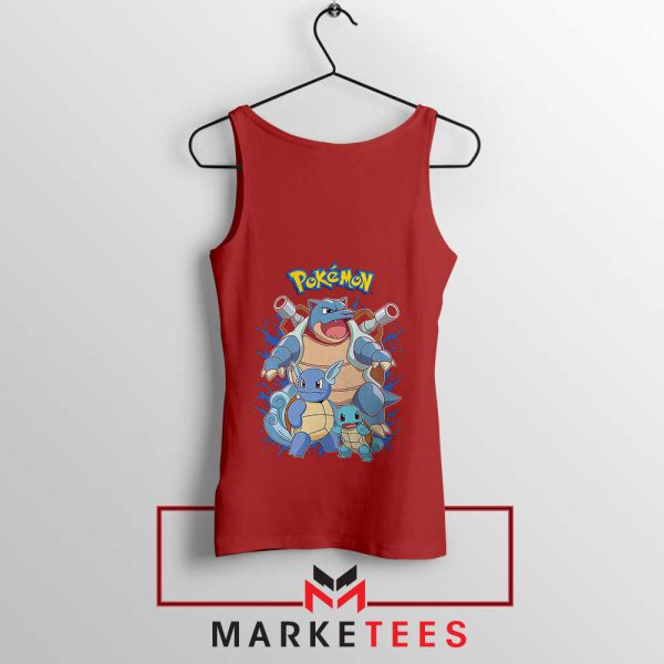 Squirtle Freak's Pokémon Game Red Tank Top