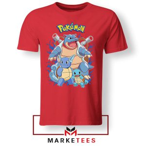 Squirtle Freak's Pokémon Game Red Tshirt