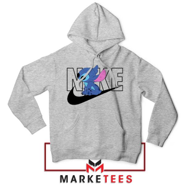 Stitch The Blue ball of Mischief Grey Hoodie