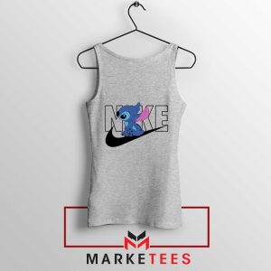 Stitch The Blue ball of Mischief Grey Tank Top