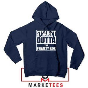 Straight Outta The Penalty Box Navy Hoodie