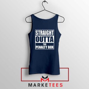 Straight Outta The Penalty Box Navy Tank Top