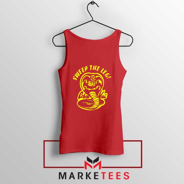 Sweep The Leg Cobra Kai Red Tank Top