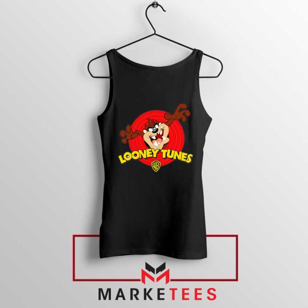 Tasmanian Looney Tunes Animals Black Tank Top