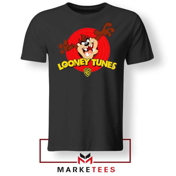 Tasmanian Looney Tunes Animals Black Tshirt