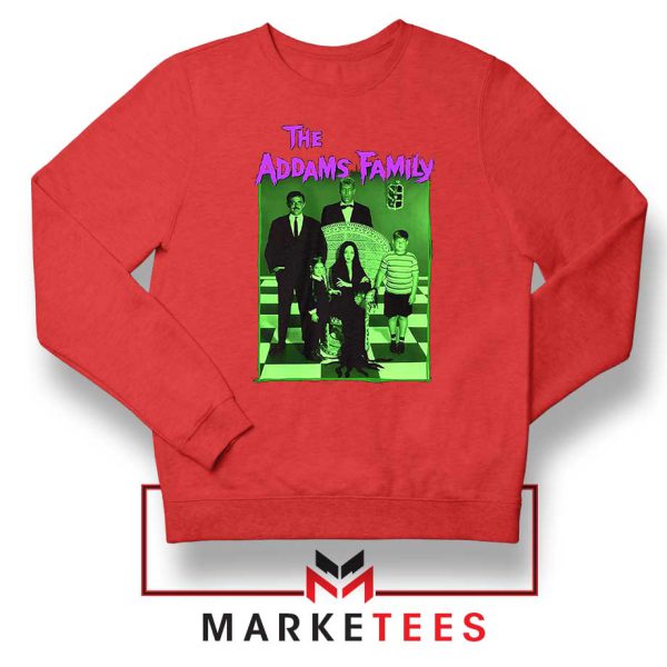 The Addams Family Portrait Series Red Sweatshirt