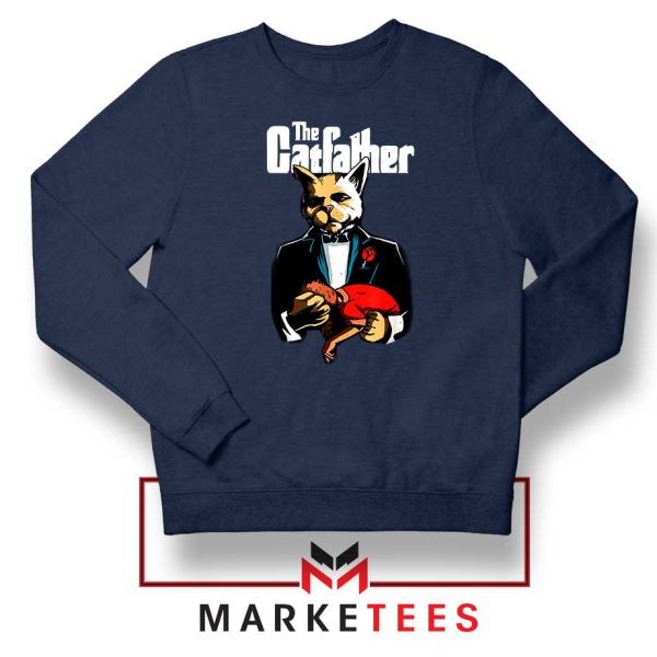 The Cat Father Day Film Parody Navy Sweatshirt