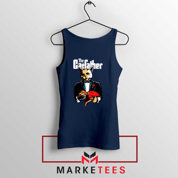 The Cat Father Day Film Parody Navy Tank Top