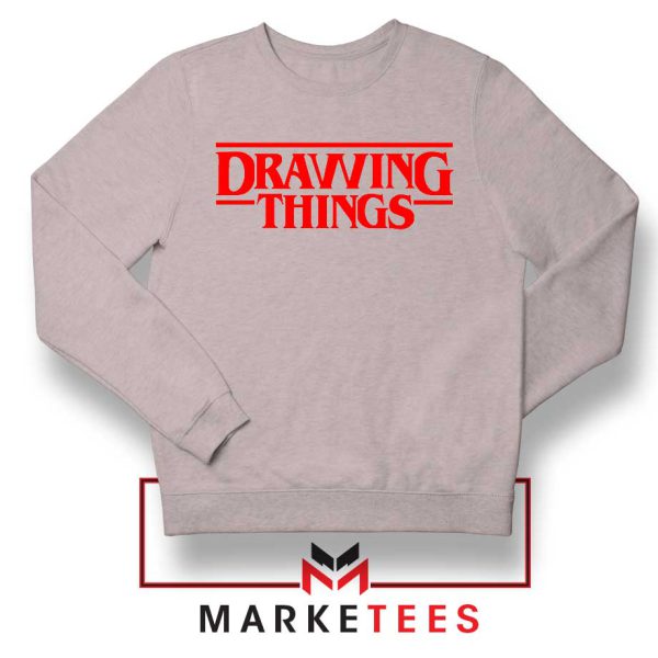 The Drawing Things Logo Memes Grey Sweatshirt