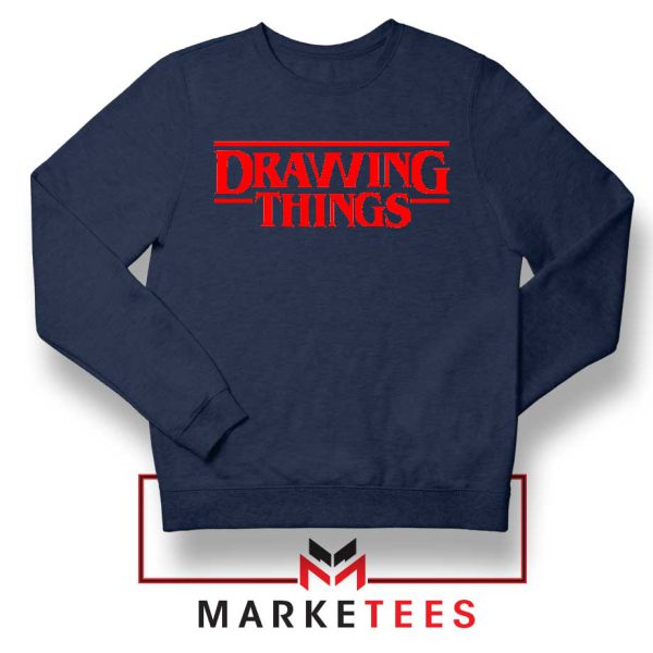 The Drawing Things Logo Memes Navy Sweatshirt