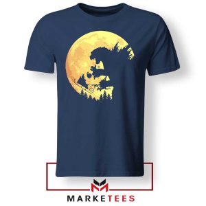 The Moon Christmas Monster Godzilla Navy Tshirt