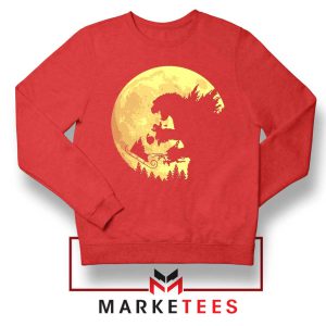 The Moon Christmas Monster Godzilla Red Sweatshirt