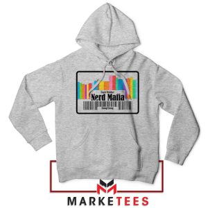 The Nerd Mafia Book Labels Grey Hoodie