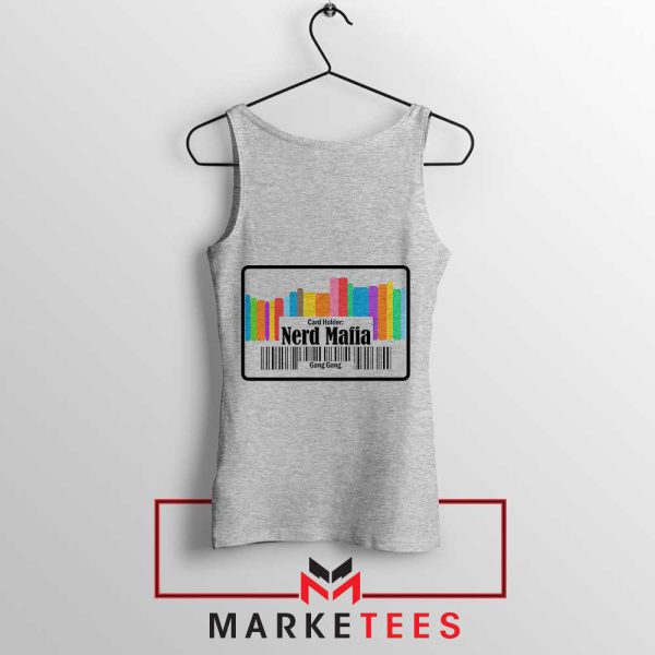 The Nerd Mafia Book Labels Grey Tank Top