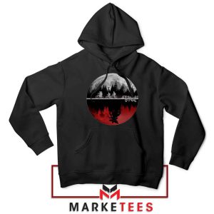 Upside Down Moon Mystery Parody Black Hoodie