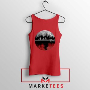 Upside Down Moon Mystery Parody Red Tank Top