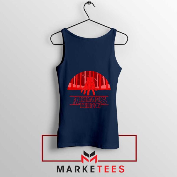 Wednesday Addams Stranger Things 5 Navy Tank Top