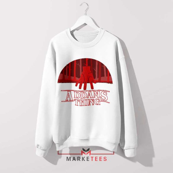 Wednesday Addams Stranger Things 5 White Sweatshirt