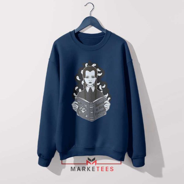 Wednesday Reasons To Hate Everyone Navy Sweatshirt