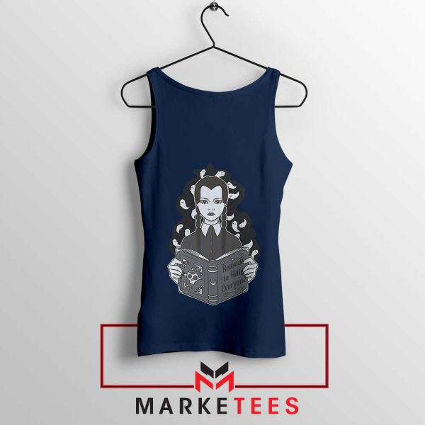 Wednesday Reasons To Hate Everyone Navy Tank Top